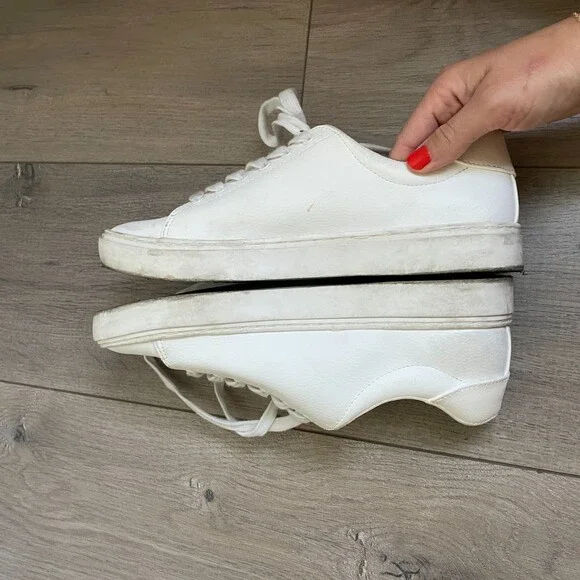 H&M white faux leather fashion sneakers - Picture 11 of 13